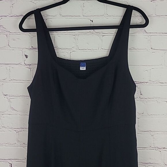 Old Navy Black Linen Blend Maxi Dress. Sleeveless W/ Pockets Size Large. - Picture 6 of 11